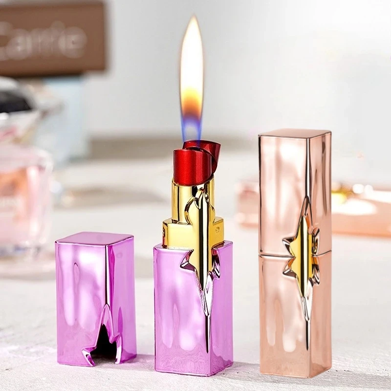 New Fashion Lipstick Inflatable Lighter Outdoor Portable Adjustable Spark Mouth Red Shaped Lighter Women Smoking Gift
New Fashion Lipstick Inflatable Lighter Outdoor Portable Adjustable Spark Mouth Red Shaped Lighter Women Smoking Gift