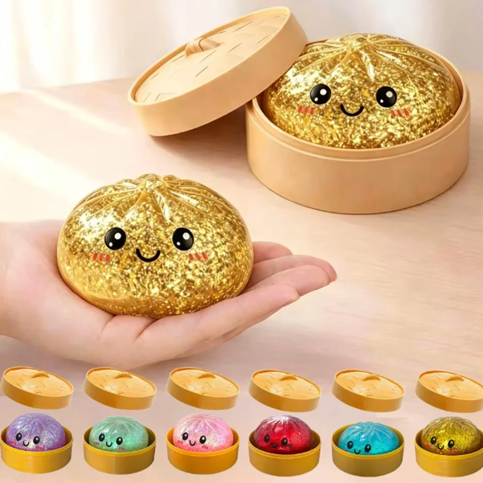 New 1-12pcs Glitter Dumpling Glitter Dumpling Squishy with Box Dumplings Sensory Squeeze Toy for Stress Relief
New 1-12pcs Glitter Dumpling Glitter Dumpling Squishy with Box Dumplings Sensory Squeeze Toy for Stress Relief