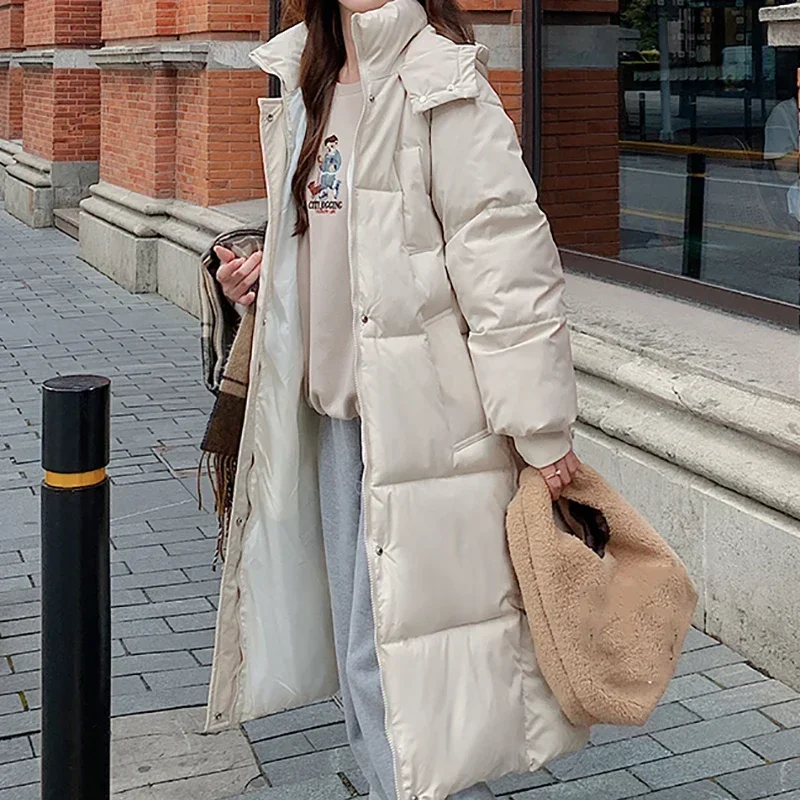 Autumn Winter Women Zipper Button Pocket Casual Down Coat Thicken Warm Hooded Long Coat Office Coat Long Sleeve Parkas
Autumn Winter Women Zipper Button Pocket Casual Down Coat Thicken Warm Hooded Long Coat Office Coat Long Sleeve Parkas