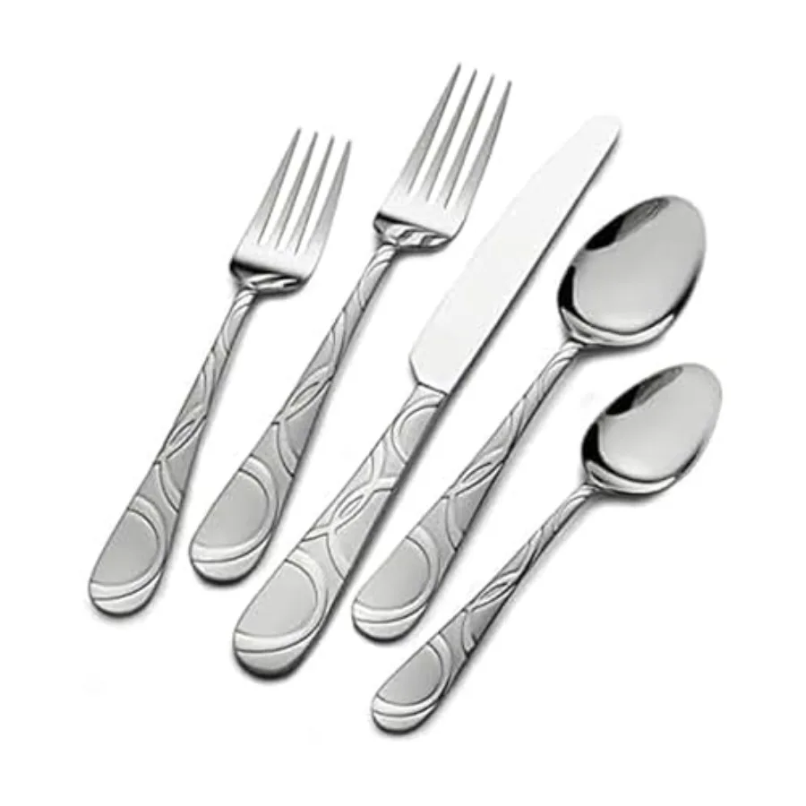 Silverware 18/0 Stainless Steel Flatware Service for 8 with Hostess Serving Utensils Dishwasher Safe Cutlery Set
Silverware 18/0 Stainless Steel Flatware Service for 8 with Hostess Serving Utensils Dishwasher Safe Cutlery Set