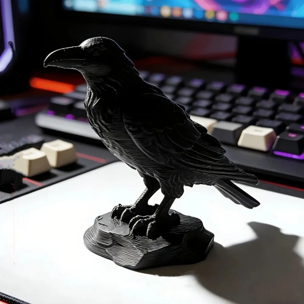 Gothic Style Crow Statue Crafts Raven Prop Home Decoration Simulation Crow Model 3D Printed Crow Ornaments Balcony
Gothic Style Crow Statue Crafts Raven Prop Home Decoration Simulation Crow Model 3D Printed Crow Ornaments Balcony