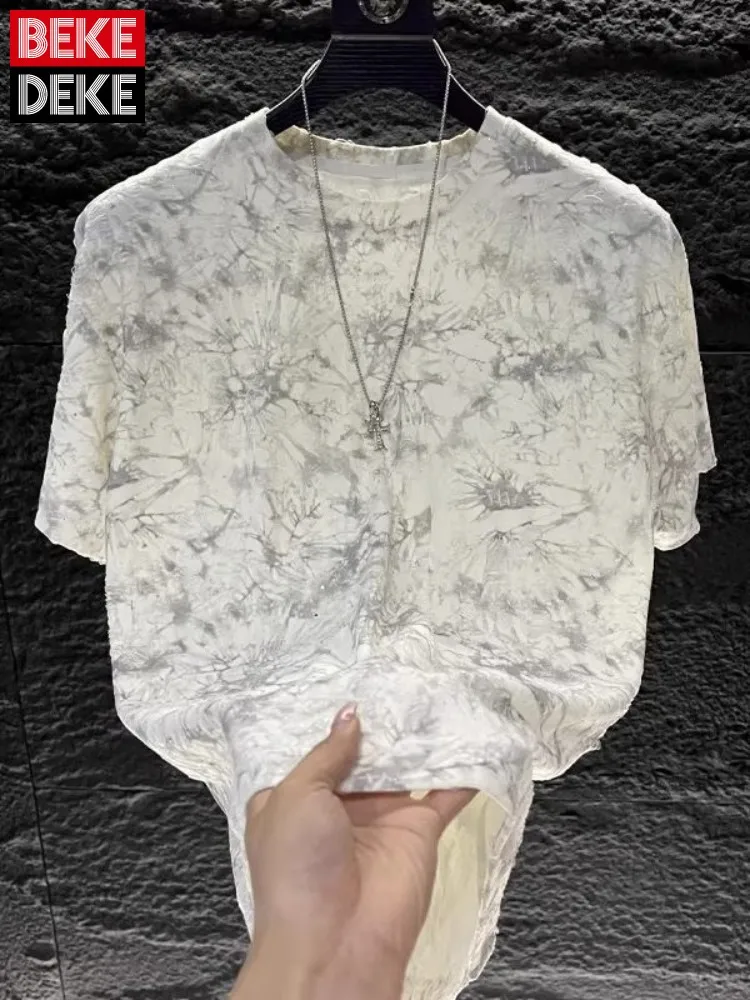 Summer Male O Neck Fashion Sequined Short Sleeved T-shirt Men Handsome Casual Streetwear Tees Tops Youthful Style Daily T-shirts
Summer Male O Neck Fashion Sequined Short Sleeved T-shirt Men Handsome Casual Streetwear Tees Tops Youthful Style Daily T-shirts