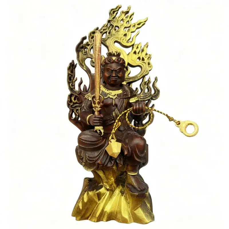 Fudo Myoo Ming King Buddha statue wood carving tantric Buddha statue home retro feng shui auspicious decoration
Fudo Myoo Ming King Buddha statue wood carving tantric Buddha statue home retro feng shui auspicious decoration