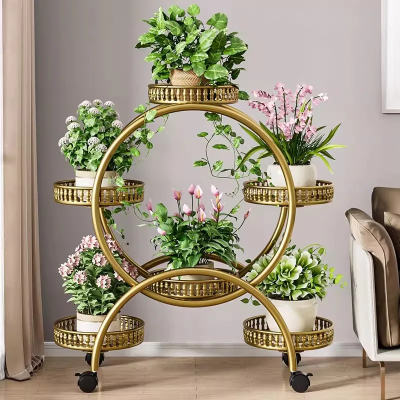 Wrought Iron Multi-Layer Flower Shelf, Indoor Space Green Bar Balcony Living Room Removable Wheeled Flower Pot Rack
Wrought Iron Multi-Layer Flower Shelf, Indoor Space Green Bar Balcony Living Room Removable Wheeled Flower Pot Rack