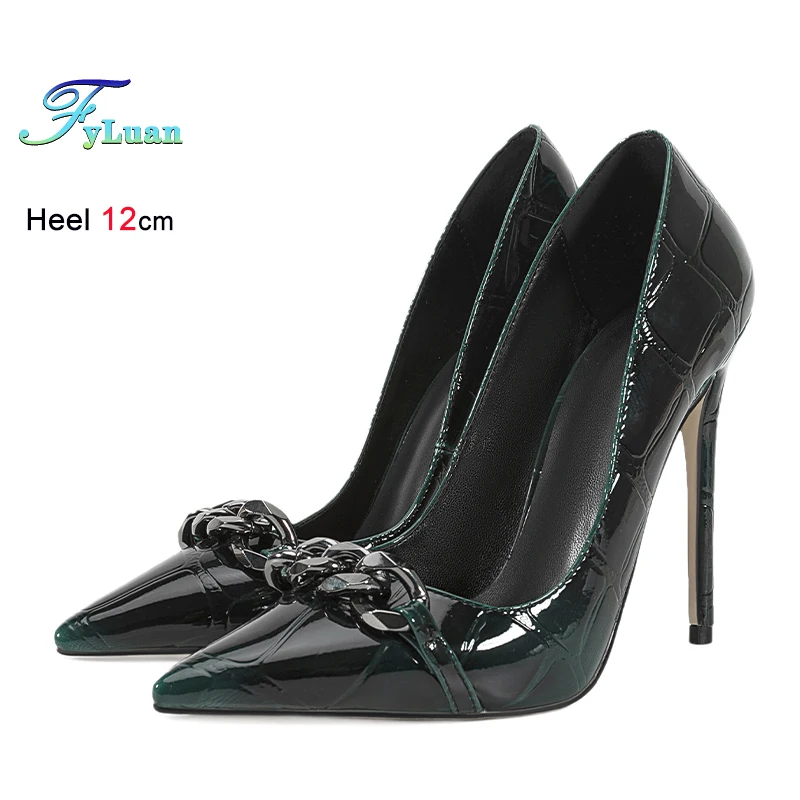 Spring Autumn Green Women's Shoes Thin Heels 8/12cm Pointed Toe Shallow Mouth Metal Chain Ladies Pumps Stiletto Daily Shoes CD
Spring Autumn Green Women's Shoes Thin Heels 8/12cm Pointed Toe Shallow Mouth Metal Chain Ladies Pumps Stiletto Daily Shoes CD