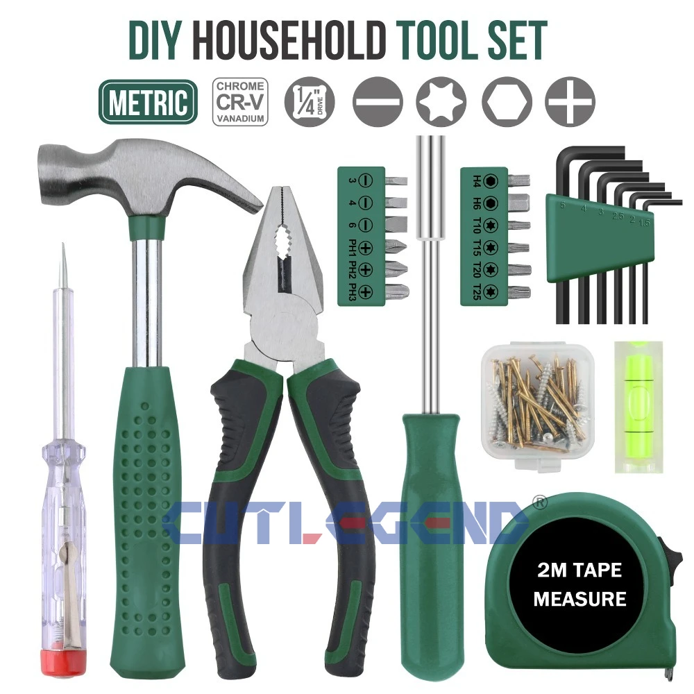 59Pcs Household Tool Kit Hex Key Screwdriver Plier Multi-functional Hardware Combo Portable Hand Tools DIY Repair Tool Set
59Pcs Household Tool Kit Hex Key Screwdriver Plier Multi-functional Hardware Combo Portable Hand Tools DIY Repair Tool Set