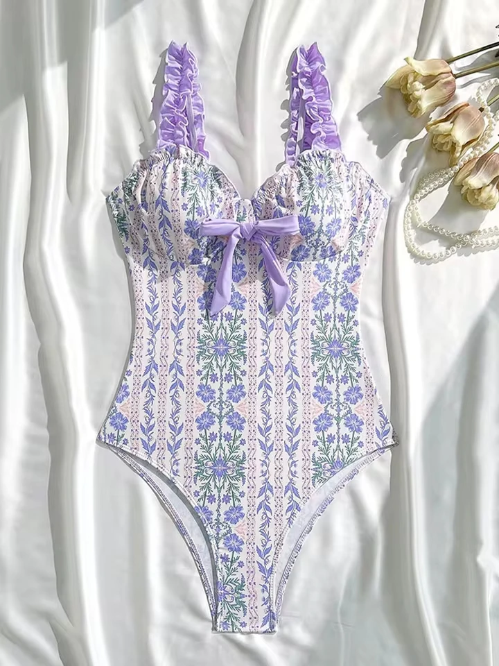 Vzvn Sexy Ruffles Print Bow One Piece Swimsuit Women Beach Vacation Bikini 2026 New All Season Backless Tight One Piece Swimsuit
Vzvn Sexy Ruffles Print Bow One Piece Swimsuit Women Beach Vacation Bikini 2026 New All Season Backless Tight One Piece Swimsuit