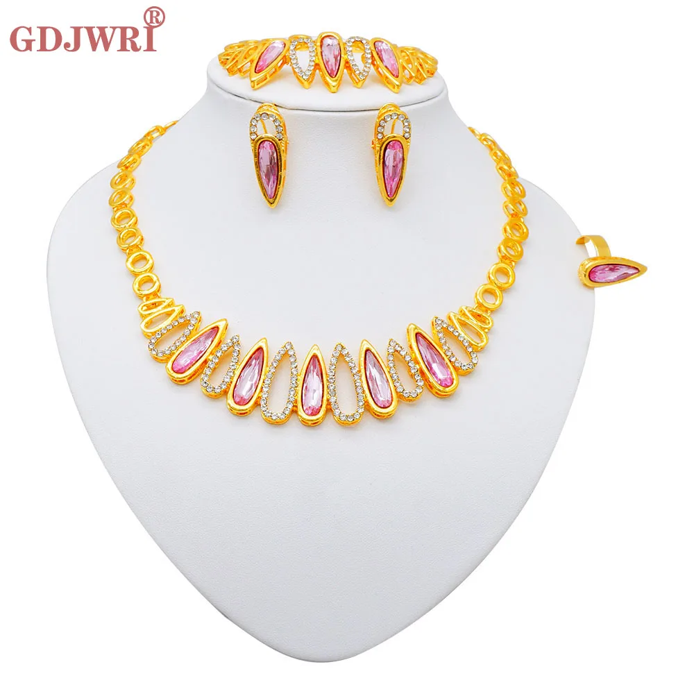 4Pcs Luxury Crystal Necklace Earrings Set Champagne Green Blue Black Necklace for Women Weddings Party Jewelry Sets Accessories
4Pcs Luxury Crystal Necklace Earrings Set Champagne Green Blue Black Necklace for Women Weddings Party Jewelry Sets Accessories