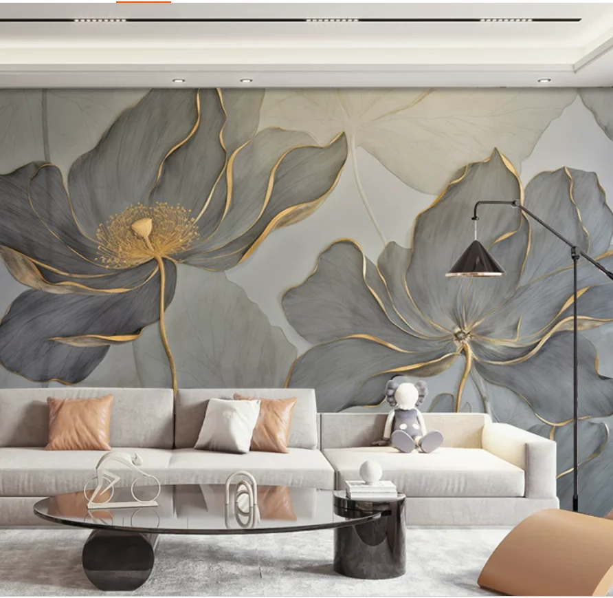 Custom Wallpaper fashion embossed flowers jewelry silk murals Relief Nordic Tulip Relief flower leaf wallpapers home decor
Custom Wallpaper fashion embossed flowers jewelry silk murals Relief Nordic Tulip Relief flower leaf wallpapers home decor