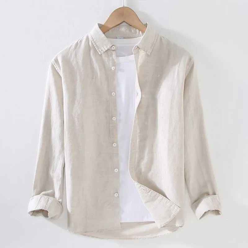 Men's Linen Long Sleeve Shirt Casual Loose Cotton Linen Material Spring Summer Outwear Shirt Elegant Style PU Leather Fabric
Men's Linen Long Sleeve Shirt Casual Loose Cotton Linen Material Spring Summer Outwear Shirt Elegant Style PU Leather Fabric