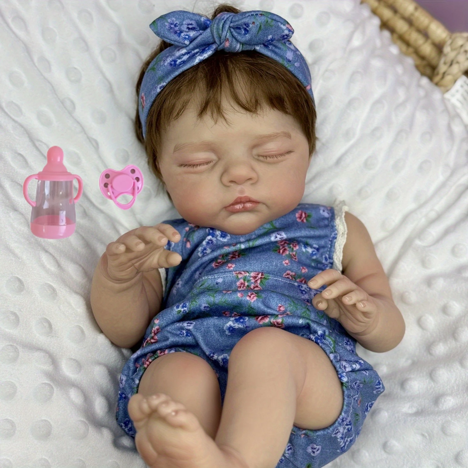 BZDOLL 48cm 19in Asleep Reborn Doll, Vinyl Limbs & Cloth Body, Handmade Bedtime Play Toy, Lovely Birthday Gift
BZDOLL 48cm 19in Asleep Reborn Doll, Vinyl Limbs & Cloth Body, Handmade Bedtime Play Toy, Lovely Birthday Gift