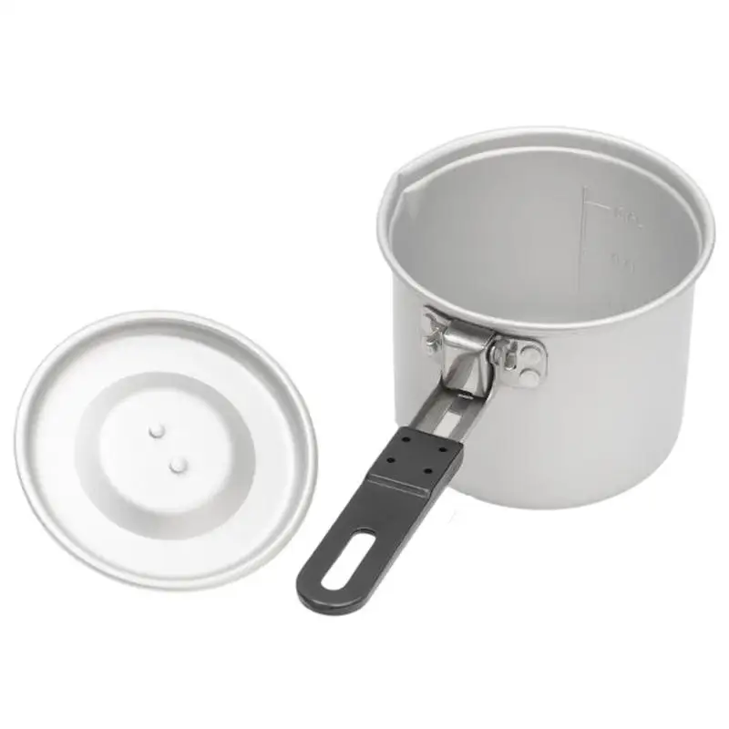 770ml Camping Outdoor Foldable Cookware Boiler Aluminum Alloy Stockpot with Handle Hiking Camping Picnic Barbecue Accessory 
770ml Camping Outdoor Foldable Cookware Boiler Aluminum Alloy Stockpot with Handle Hiking Camping Picnic Barbecue Accessory