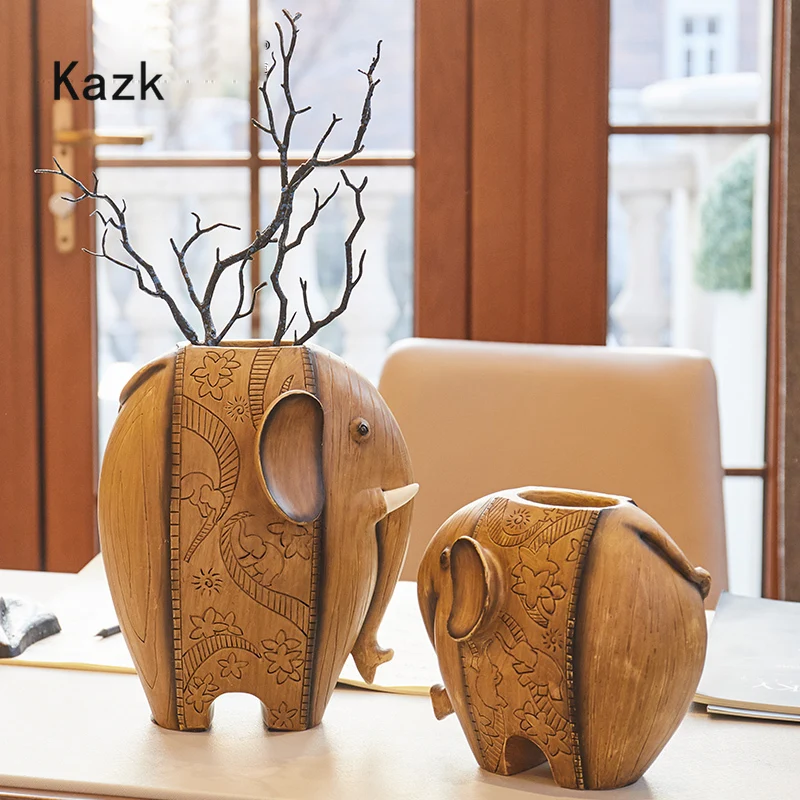 Nordic Creative Simulation Elephant Vase Home Resin Embellishments Animal Dried Flower Vase Living Room Decoration Accessories
Nordic Creative Simulation Elephant Vase Home Resin Embellishments Animal Dried Flower Vase Living Room Decoration Accessories