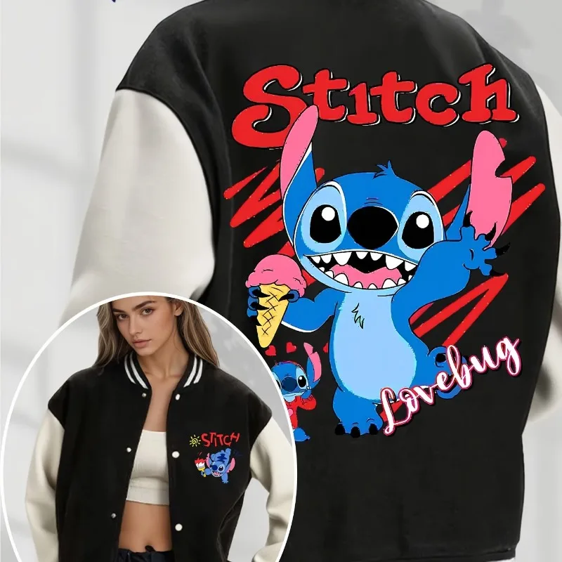 Disney Stitch Jacket, Baseball Jacket, Women's Edition, Y2K Autumn/Winter Top, Casual Fashion, Men's and Women's Versatile Top
Disney Stitch Jacket, Baseball Jacket, Women's Edition, Y2K Autumn/Winter Top, Casual Fashion, Men's and Women's Versatile Top