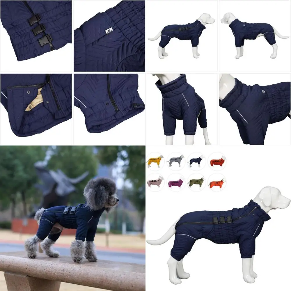 Double Layer Windproof & Waterproof Dog Vest with 4 Legs Coverage, Suitable for Outdoor Skating, Available in Navy Blue for Smal
Double Layer Windproof & Waterproof Dog Vest with 4 Legs Coverage, Suitable for Outdoor Skating, Available in Navy Blue for Smal