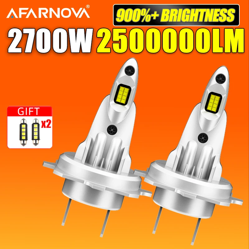 2PCS H7 LED Lamp 2500000LM 2700W Canbus Car Light H1 LED 16PCS 8197 CSP Chip 6500K 1:1 Mini Fanless 12V 24V H7 H1 Headlights
2PCS H7 LED Lamp 2500000LM 2700W Canbus Car Light H1 LED 16PCS 8197 CSP Chip 6500K 1:1 Mini Fanless 12V 24V H7 H1 Headlights