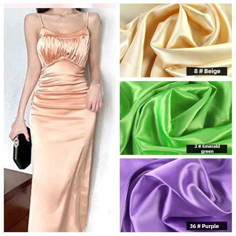 Stretch Satin Fabric Plain Soft By The Meter for Clothing Cheongsam Shirt Stage Decoration Diy Sewing Cloth Skin Friendly White
Stretch Satin Fabric Plain Soft By The Meter for Clothing Cheongsam Shirt Stage Decoration Diy Sewing Cloth Skin Friendly White