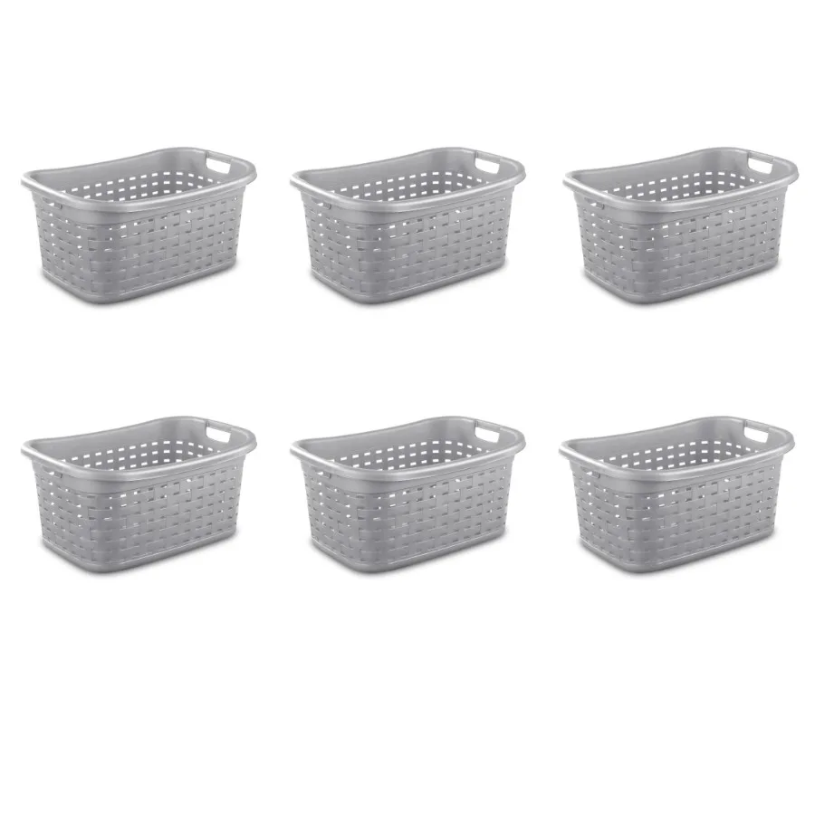 Stylish Laundry Basket Set with Two Carry Handles Perfect for Organizing Storage and Home Decor Gray Pattern Design 6-Pack
Stylish Laundry Basket Set with Two Carry Handles Perfect for Organizing Storage and Home Decor Gray Pattern Design 6-Pack