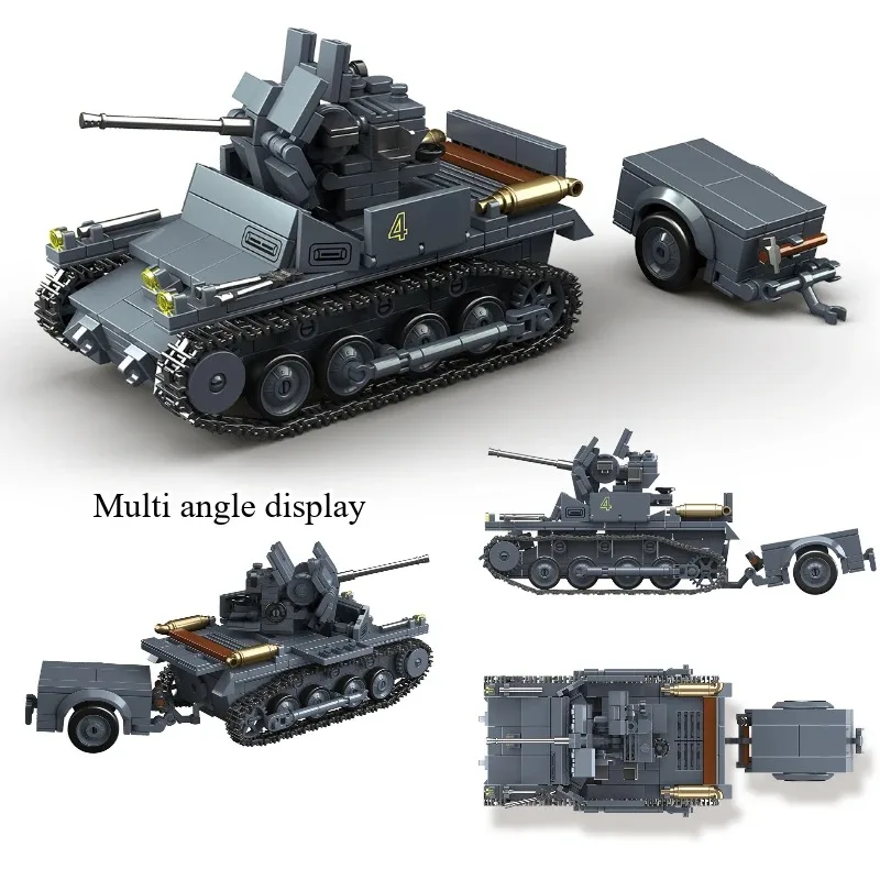 WW2 Germany Light Tank Building Blocks Military SdKfz 101 Panzer I Light Tank Bricks Panzer kampfwagen I Tank Model Soldier Toy
WW2 Germany Light Tank Building Blocks Military SdKfz 101 Panzer I Light Tank Bricks Panzer kampfwagen I Tank Model Soldier Toy