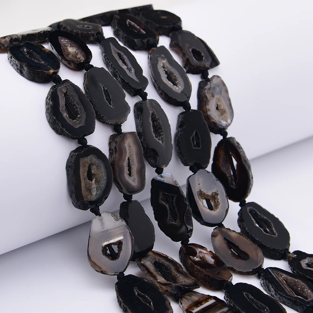 APDGG 20x32mm Natural Black and White Agates Quartz Cave Oval Slice Focus Pendant Loose Beads 17'' Jewelry DIY
APDGG 20x32mm Natural Black and White Agates Quartz Cave Oval Slice Focus Pendant Loose Beads 17'' Jewelry DIY