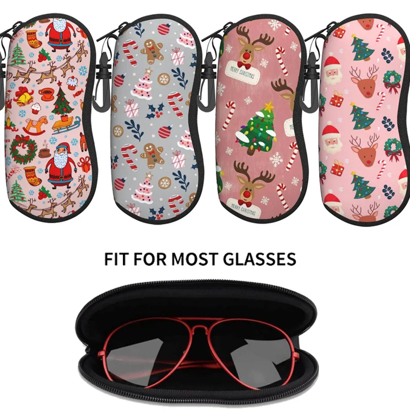 Merry Christmas printing Glasses case zipper sunglasses bag travel printed soft shell storage glasses case for men women
Merry Christmas printing Glasses case zipper sunglasses bag travel printed soft shell storage glasses case for men women