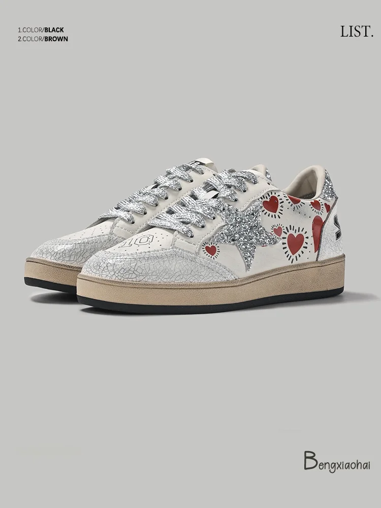 Серебряные белые кроссовки Thi Bot Star, женские повседневные кожаные удобные весенние кроссовки Sport oes, новые носимые кроссовки Dir
Серебряные белые кроссовки Thi Bot Star, женские повседневные кожаные удобные весенние кроссовки Sport oes, новые носимые кроссовки Dir