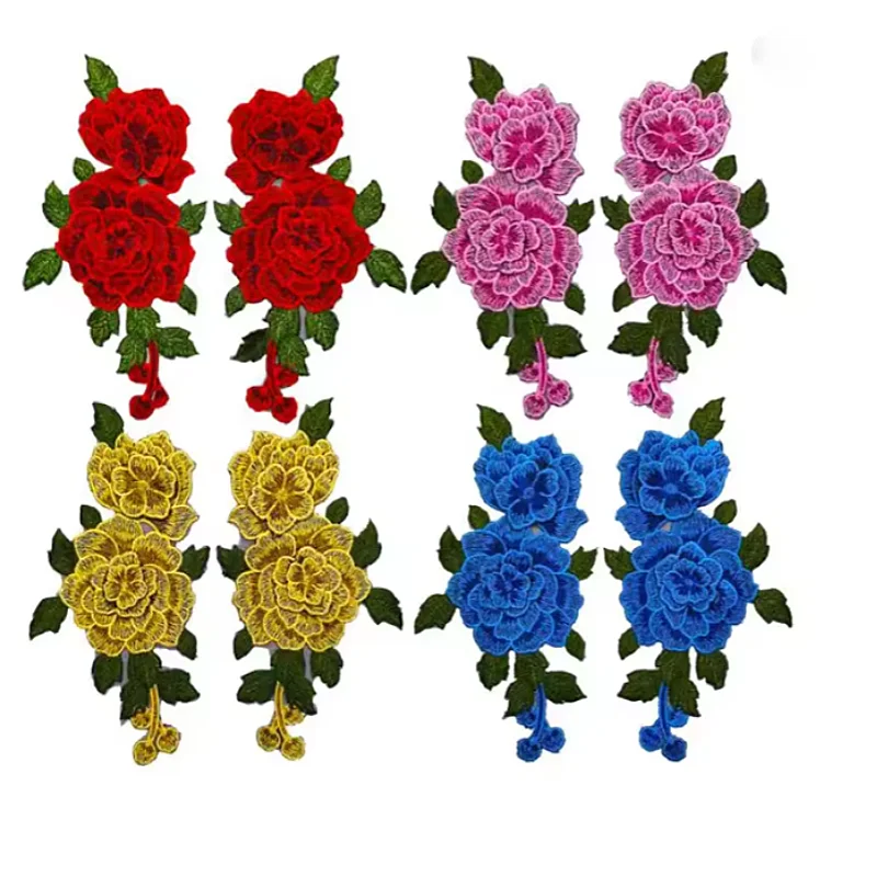 2Pairs Elegant Red Embroidered 3D Flower Patch 24x13CM Applique for Dress Coat Tops DIY Decoration
2Pairs Elegant Red Embroidered 3D Flower Patch 24x13CM Applique for Dress Coat Tops DIY Decoration