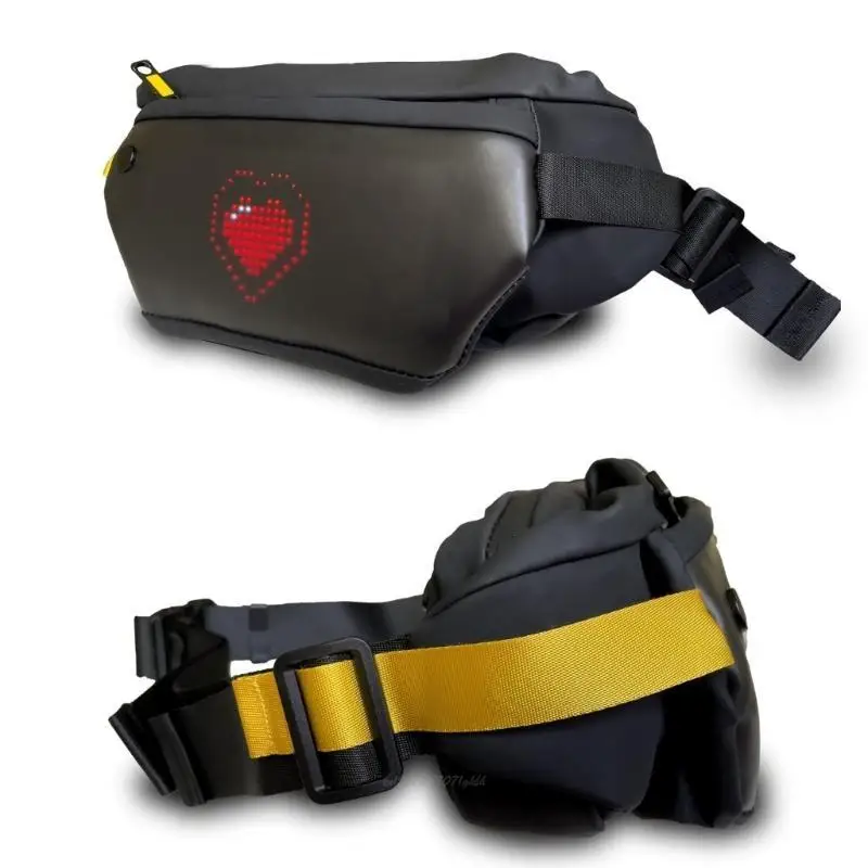 X5XA Bluetoothes App Controlled Waist Pack Practical Polyester Hide Pockets LED Screen Design
X5XA Bluetoothes App Controlled Waist Pack Practical Polyester Hide Pockets LED Screen Design