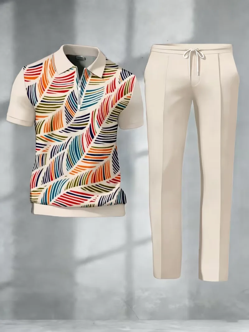 New Spring/Summer Men'S Half-Zip Polo Shirt And Straight Leg Trousers 2pcs Set. Comfortable, Breathable, Stylish, Casual, Trendy Short-Sleeved Trousers Set, Suitable for Daily Commuting, And a Top Choice for Gifts
New Spring/Summer Men'S Half-Zip Polo Shirt And Straight Leg Trousers 2pcs Set. Comfortable, Breathable, Stylish, Casual, Trendy Short-Sleeved Trousers Set, Suitable for Daily Commuting, And a Top Choice for Gifts