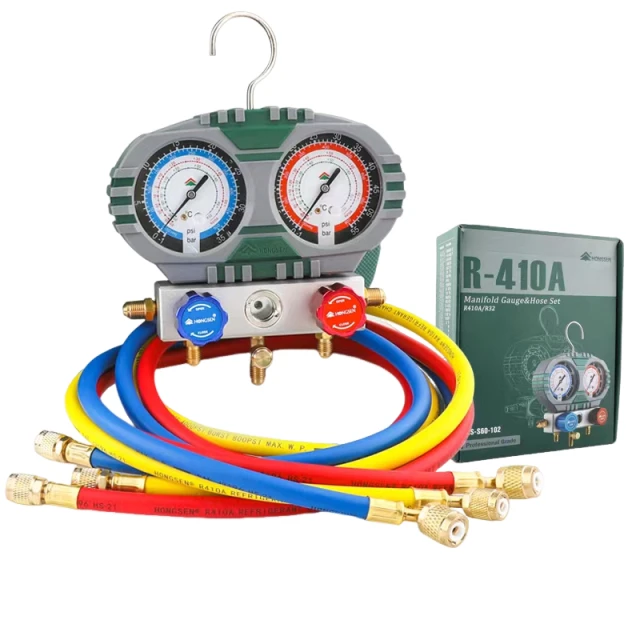 HS-S60-102 Air conditioning R410A/R32 double gauge group fluorinated liquid feeding surface refrigerant snow pressure gauge
HS-S60-102 Air conditioning R410A/R32 double gauge group fluorinated liquid feeding surface refrigerant snow pressure gauge