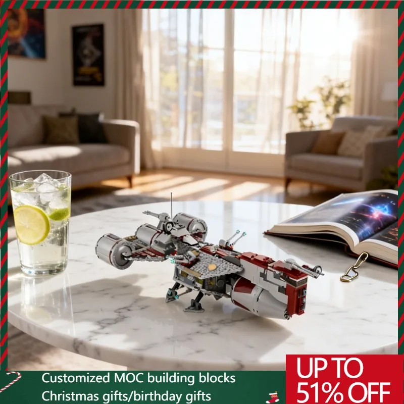 1030 PCS Star Battle Movie MOC Republing Space Frigate Model DIY Creative Ideas Child Toy Assembly Puzzle Birthday Creative Gift
1030 PCS Star Battle Movie MOC Republing Space Frigate Model DIY Creative Ideas Child Toy Assembly Puzzle Birthday Creative Gift