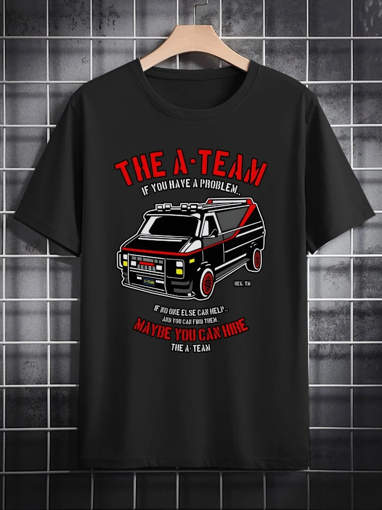 Summer must-have men's casual T-shirt is machine washable, and the "THE A-TEAM" pattern printing design.
Summer must-have men's casual T-shirt is machine washable, and the "THE A-TEAM" pattern printing design.
