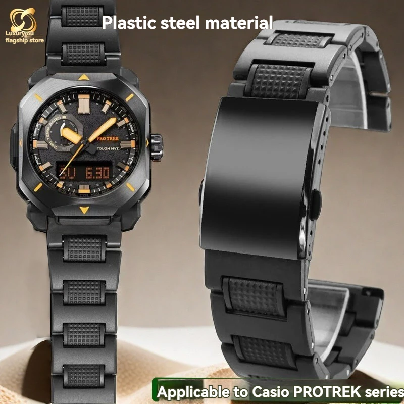For Casio PROTREK series PRW-6900Y/6800 PRW-3400 series modified lightweight composite plastic steel outdoor men's strap
For Casio PROTREK series PRW-6900Y/6800 PRW-3400 series modified lightweight composite plastic steel outdoor men's strap