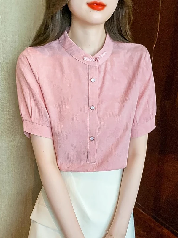 Женская хлопковая рубашка с коротким рукавом и воротником-стойкой, летняя, новая, универсальная, повседневная, модная, в корейском стиле, свободного кроя, белая
Женская хлопковая рубашка с коротким рукавом и воротником-стойкой, летняя, новая, универсальная, повседневная, модная, в корейском стиле, свободного кроя, белая