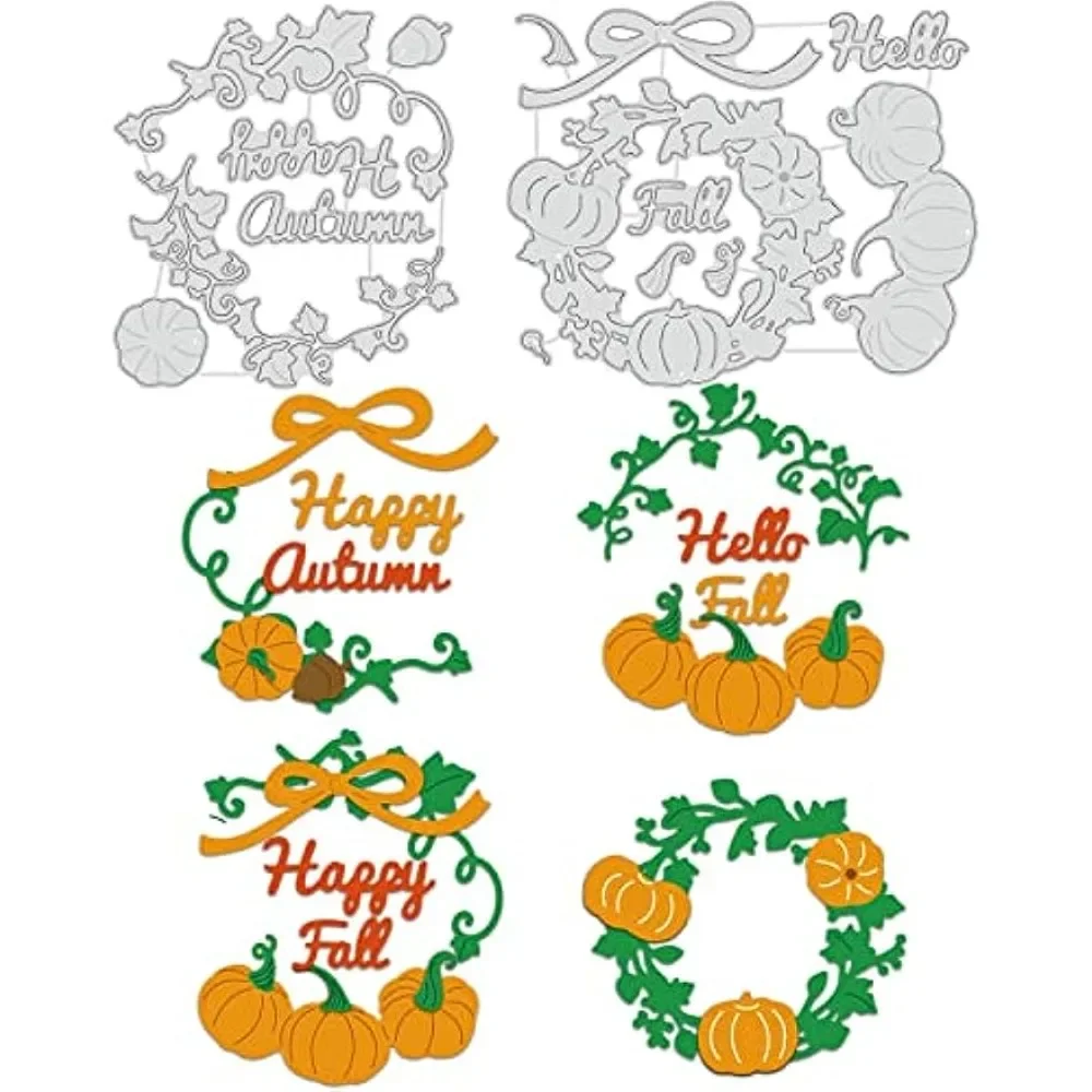 2Pcs Autumn Pumpkin Cutting Dies Stencil, Hello Fall Metal Embossing Cut Stencils Craft Embossing Tools for Card DIY Scrapbook
2Pcs Autumn Pumpkin Cutting Dies Stencil, Hello Fall Metal Embossing Cut Stencils Craft Embossing Tools for Card DIY Scrapbook