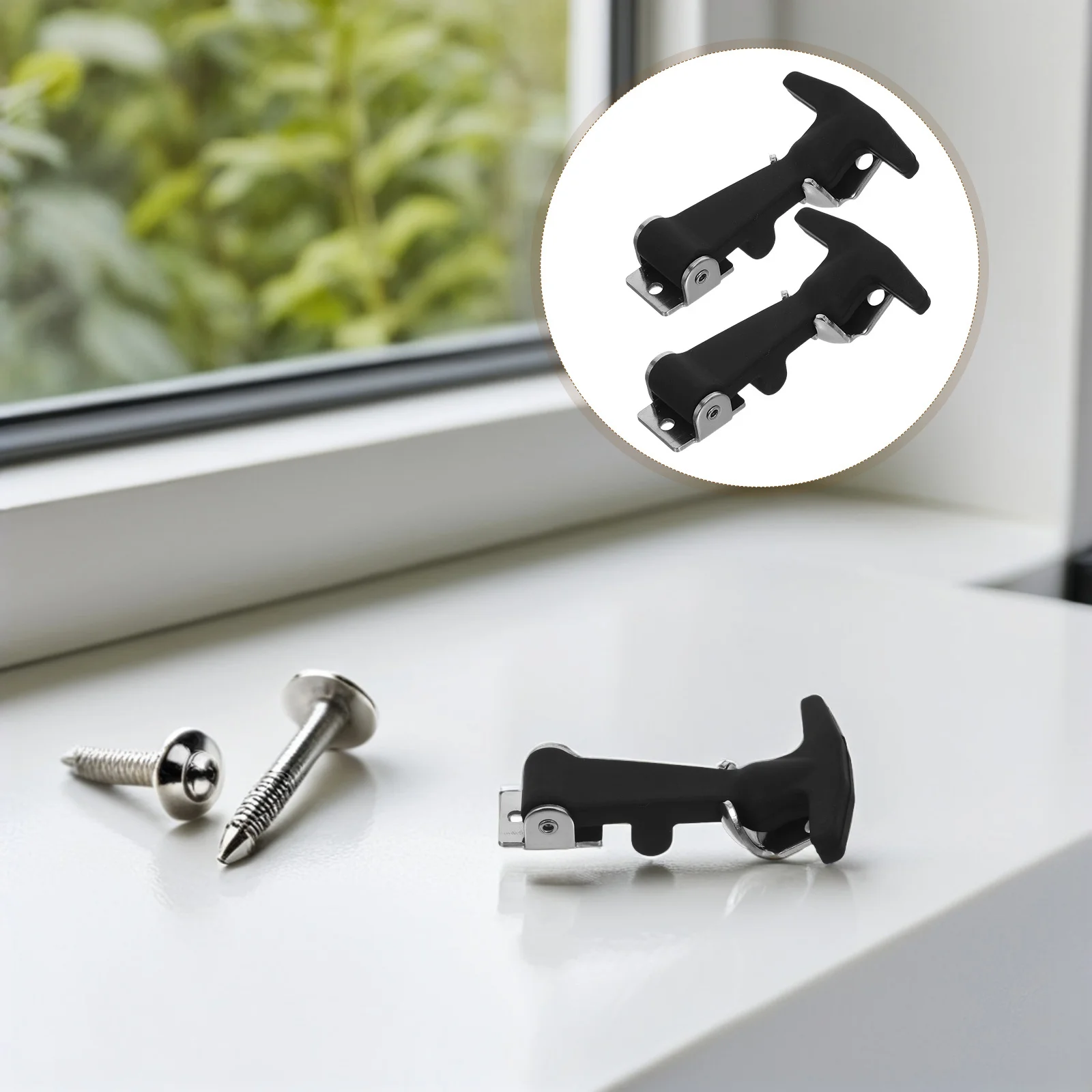 2pcs Stainless Steel T-Handle Latch Rubber Shock Absorbing For Cooler Box Tool Cabinet Hood Sealing Durable Outdoor Use Metal
2pcs Stainless Steel T-Handle Latch Rubber Shock Absorbing For Cooler Box Tool Cabinet Hood Sealing Durable Outdoor Use Metal