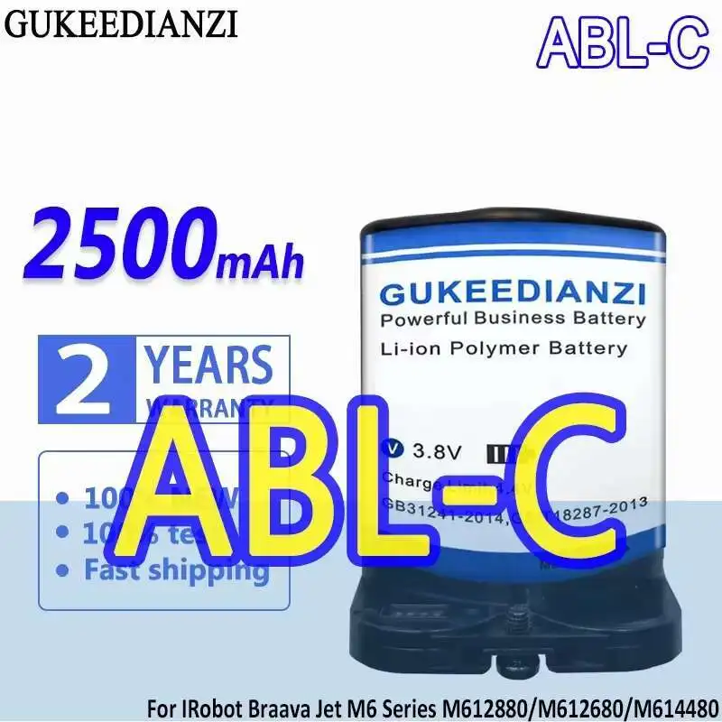 Robot Cleaner Battery Abl-C 2500Mah For Irobot Braava Jet M6 Series M612880 M612680 M614480
Robot Cleaner Battery Abl-C 2500Mah For Irobot Braava Jet M6 Series M612880 M612680 M614480