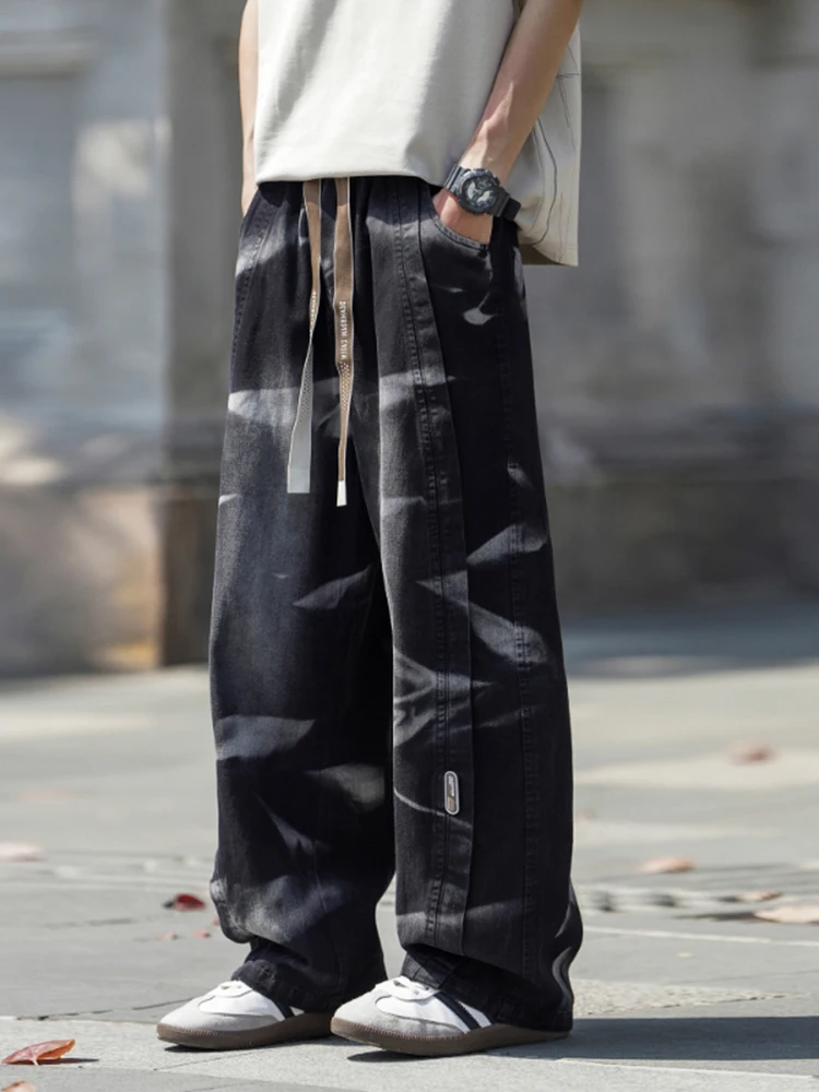 Мужские джинсы в американском ретро-стиле, летние, больших размеров, свободные, повседневные, с широкими штанинами, с высокой талией, длинные брюки, смесь хлопка и полиэстера
Мужские джинсы в американском ретро-стиле, летние, больших размеров, свободные, повседневные, с широкими штанинами, с высокой талией, длинные брюки, смесь хлопка и полиэстера