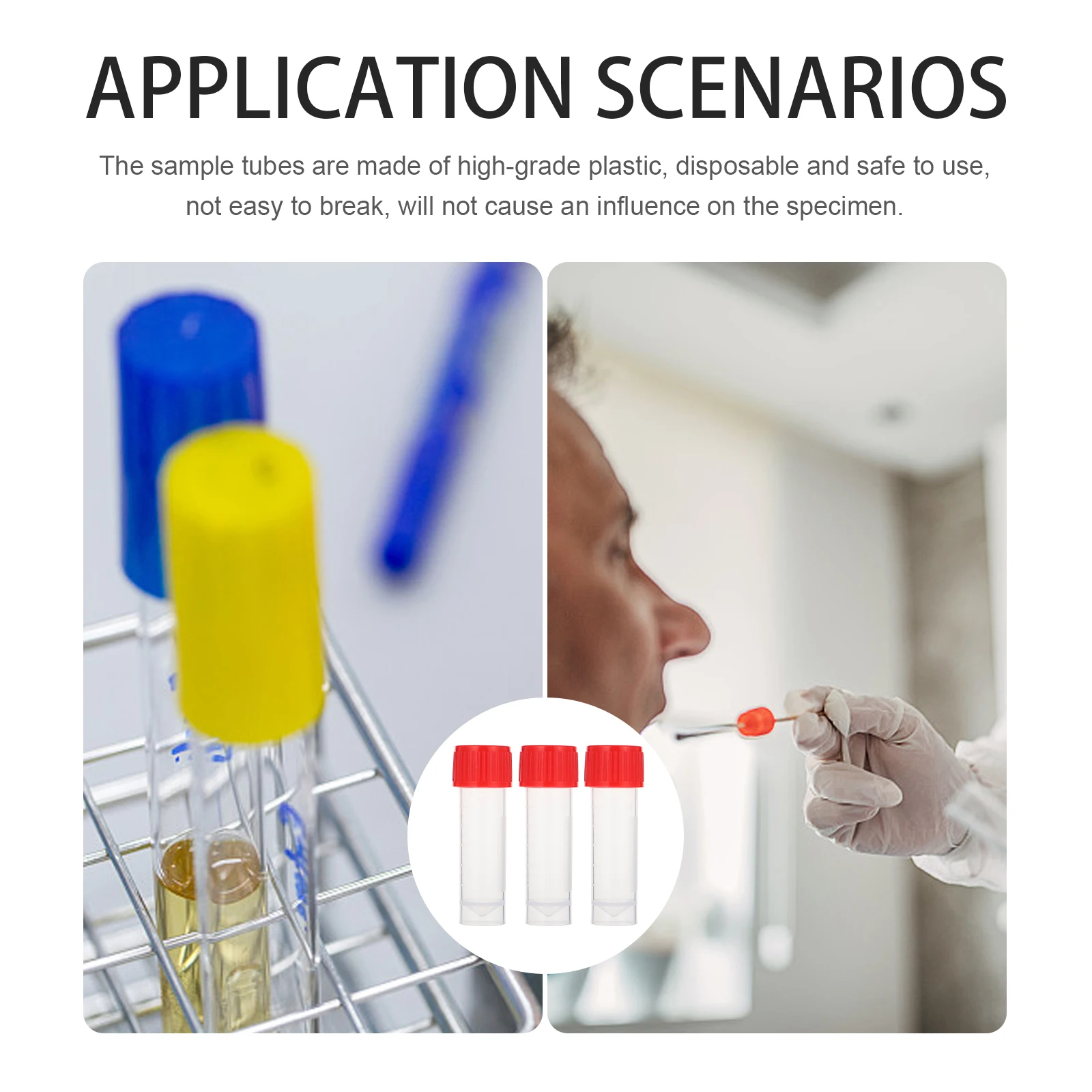 20 Pcs Sampling Tube Test Tubes Sample Detection Disposable Plastic with Lids High-speed Lab
20 Pcs Sampling Tube Test Tubes Sample Detection Disposable Plastic with Lids High-speed Lab