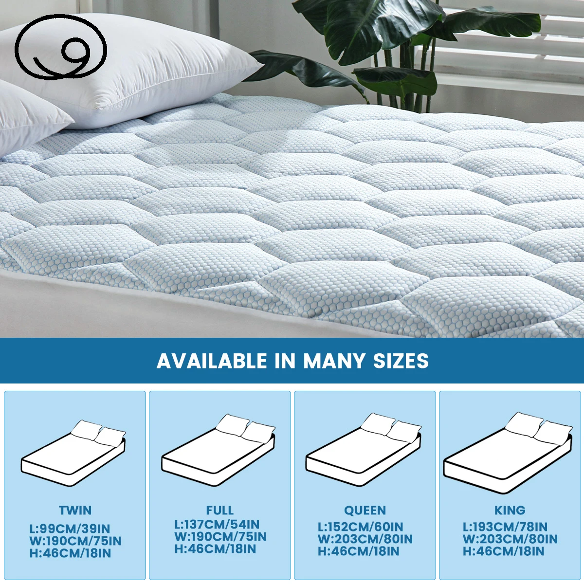 1 Pc Cooling fitted mattress topper waterproof fiitted sheet, Luxurious Soft for Hot Sleepers, Soft Fabric with Deep Pocket
1 Pc Cooling fitted mattress topper waterproof fiitted sheet, Luxurious Soft for Hot Sleepers, Soft Fabric with Deep Pocket