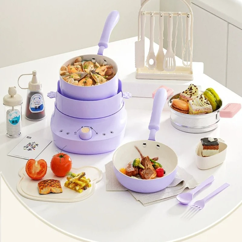 Mini Real Cooking Play Kitchen Set Non-Stick Easy Clean Rotary Switch Safe Anti-Scald Slip-Proof Rack for Girls Birthday Gift
Mini Real Cooking Play Kitchen Set Non-Stick Easy Clean Rotary Switch Safe Anti-Scald Slip-Proof Rack for Girls Birthday Gift