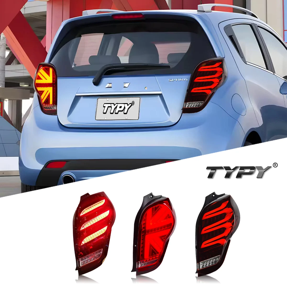 TYPY Car For Chevrolet Spark Taillight 2011-2014 Upgrade Modified to New DRL Dynamic Turn Signal LED Taillight Auto Accessories
TYPY Car For Chevrolet Spark Taillight 2011-2014 Upgrade Modified to New DRL Dynamic Turn Signal LED Taillight Auto Accessories