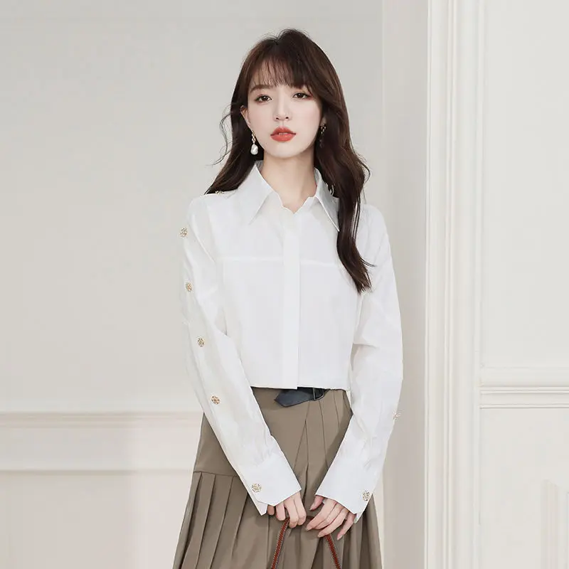 Women Spring Summer Simplicity Office Lady Solid Color Polo Collar Long Sleeve Shirts Ladies Fashion Buttons All-match Tops
Women Spring Summer Simplicity Office Lady Solid Color Polo Collar Long Sleeve Shirts Ladies Fashion Buttons All-match Tops