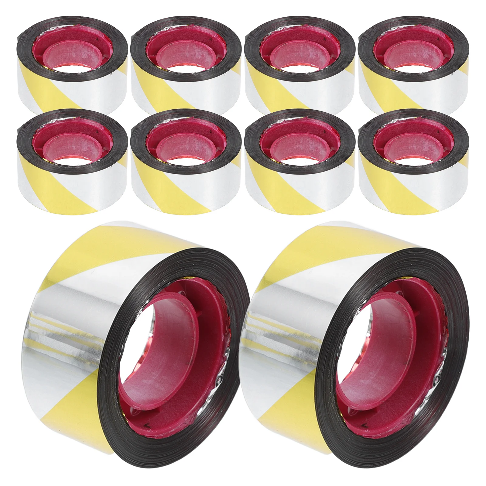 10pcs 10 Rolls Yellow White Stripe Warning Tape 2.4Cmx50M Waterproof Caution Barrier Construction Safety Tape For Traffic
10pcs 10 Rolls Yellow White Stripe Warning Tape 2.4Cmx50M Waterproof Caution Barrier Construction Safety Tape For Traffic