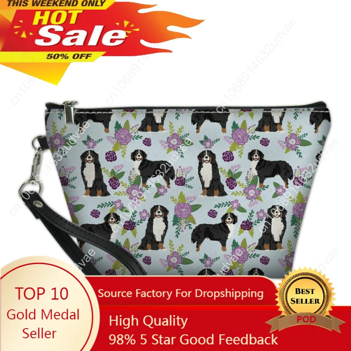 Cosmetic Case Makeup Beauty Bag Pet Bernese Mountain Floral Dog Travel Women Handbag Storage Organizer Pouch Feminina
Cosmetic Case Makeup Beauty Bag Pet Bernese Mountain Floral Dog Travel Women Handbag Storage Organizer Pouch Feminina