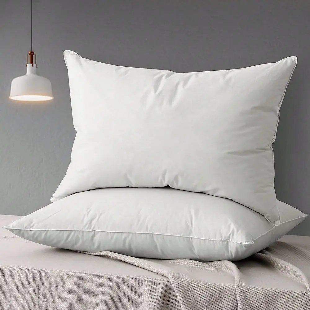 Luxury Goose Down Feather Pillow Queen Size Hotel Quality Fluffy Bed Pillow 300 Thread Count Cover
Luxury Goose Down Feather Pillow Queen Size Hotel Quality Fluffy Bed Pillow 300 Thread Count Cover