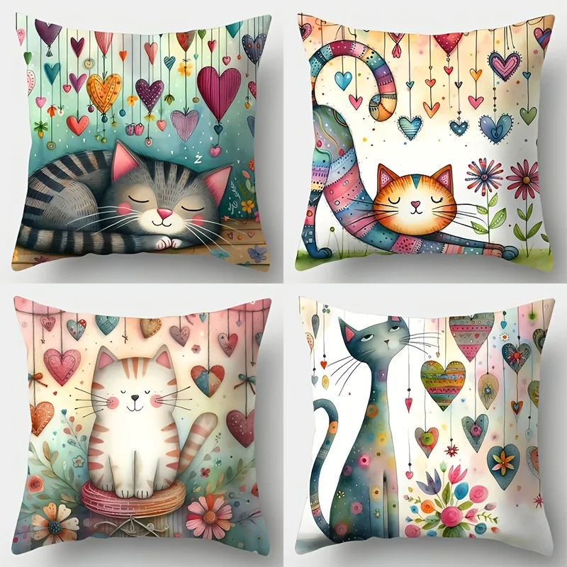 Cute cat lover decor pillowcase farmhouse cottage floral nursery home accent cushion cover
Cute cat lover decor pillowcase farmhouse cottage floral nursery home accent cushion cover