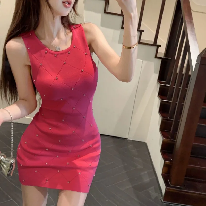 Womens Sleeveless Rhinestone Bodycon Mini Dress Party Dress
Womens Sleeveless Rhinestone Bodycon Mini Dress Party Dress