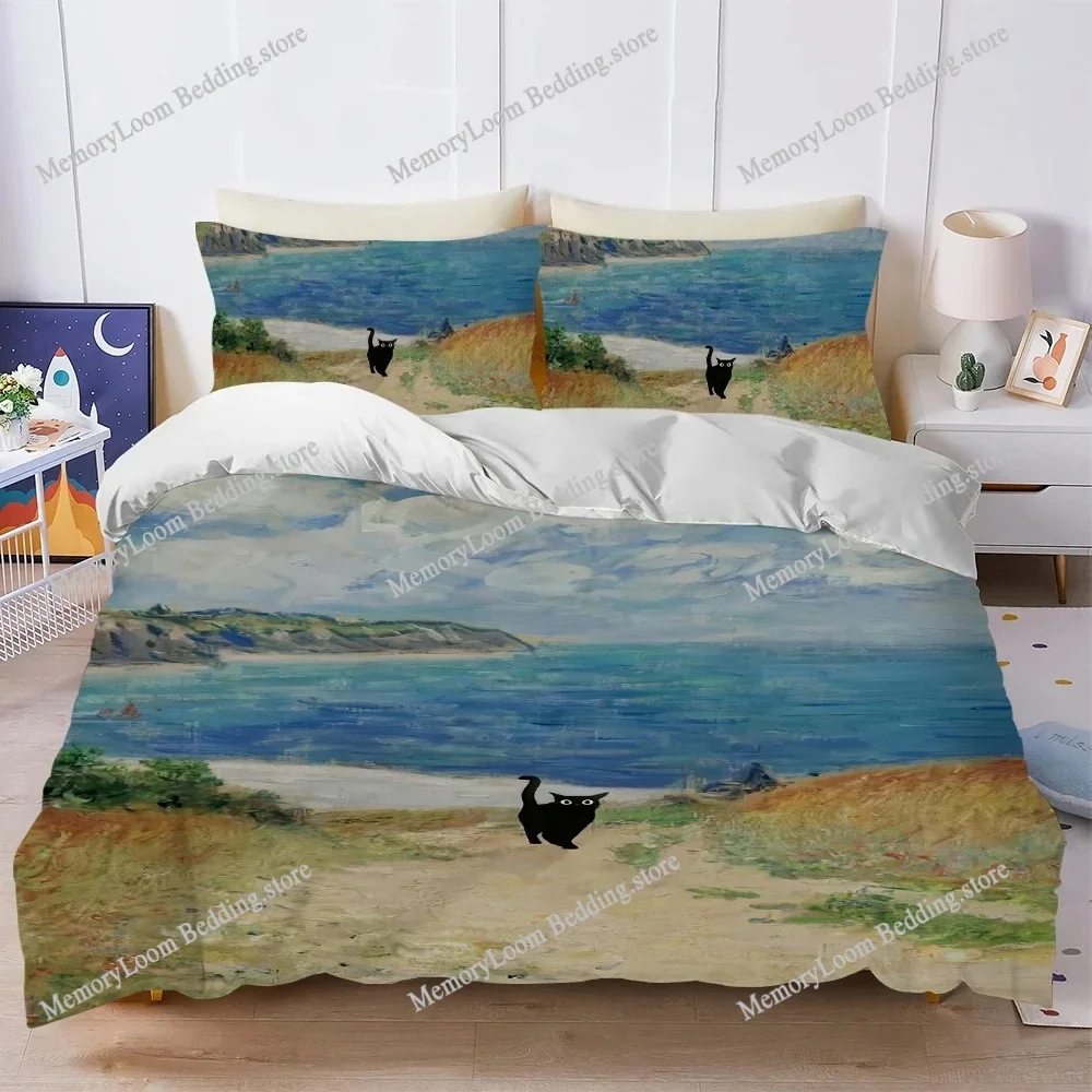 Black cat art Claude Monet Duvet Cover Set Home Style Bedding Soft Laundry Cotton Bed Student Dormitory Gift Home Textileextile7
Black cat art Claude Monet Duvet Cover Set Home Style Bedding Soft Laundry Cotton Bed Student Dormitory Gift Home Textileextile7