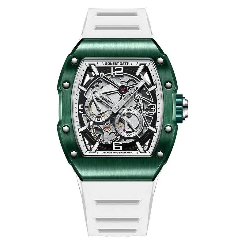 BONEST GATTI Men's Automatic Mechanical Watches German Man Automatic Watch Skeleton Luminous Barrel Wristwatch Valentine Gift
BONEST GATTI Men's Automatic Mechanical Watches German Man Automatic Watch Skeleton Luminous Barrel Wristwatch Valentine Gift